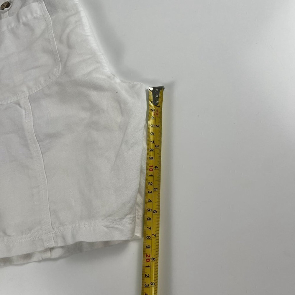 Columbia women short Linen blend white size 10 - Picture 7 of 10